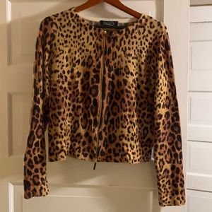 Beautiful soft cropped Magaschoni cashmere sweater. EUC